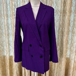NWT Theory Amethyst Linen Blend Blazer